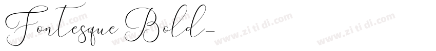 Fontesque Bold字体转换